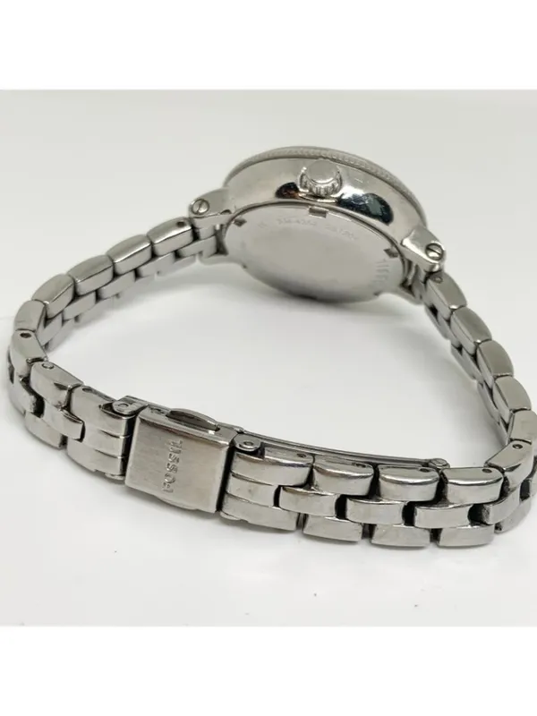 Fossil Quartz women date Watch AM4352 Bridgette all Stainless Steel 28mm running - Image 4