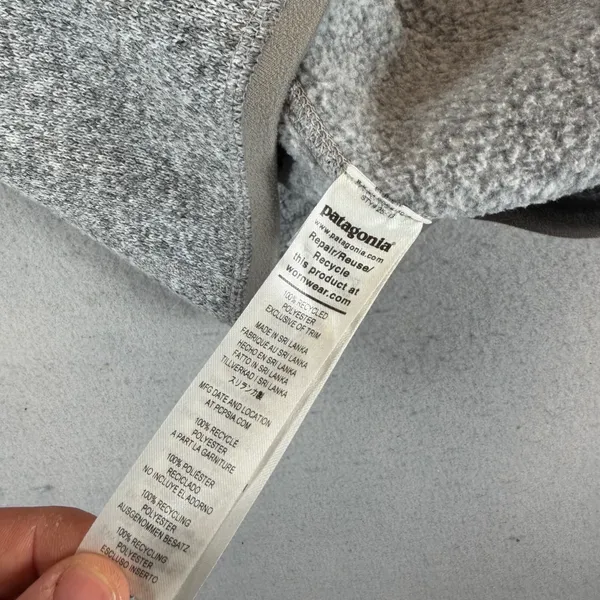 Patagonia Better Sweater Full Zip Jacket Gray Heather Fleece Women Small - Image 6