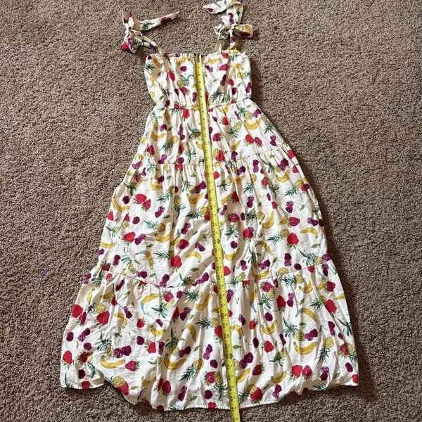 Sadie & Sage Kerr Fruit Salad Tiered Midi Dress Size Small Peasant Style - Image 5