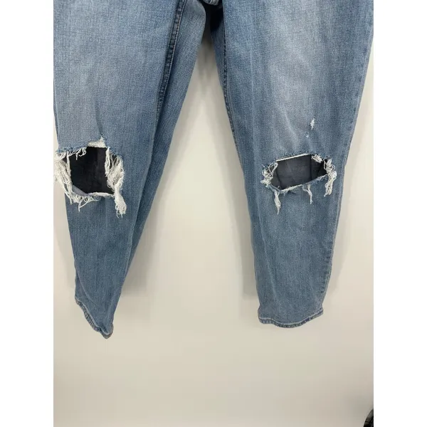 Abercrombie & Fitch The Mom High Rise Jeans Women 8R‎ Distressed Curve Love Blue - Image 3