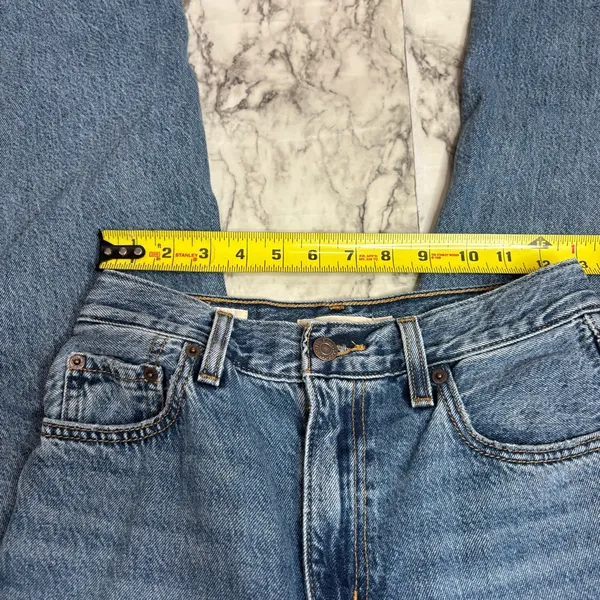 Levi's Premium High Loose Flare Denim Jeans Distressed high rise size 25 western - Image 6