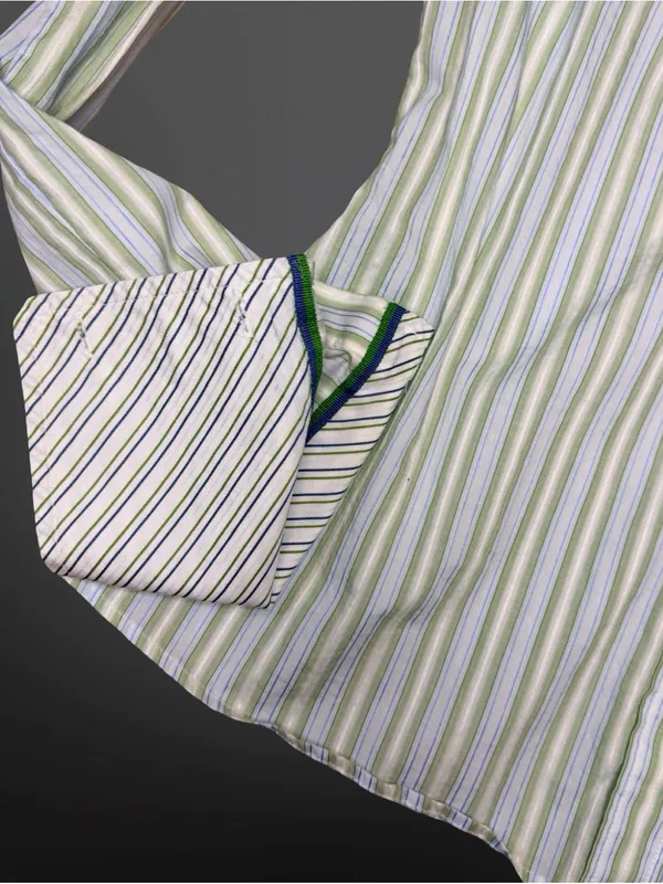 Vintage Ezra Fitch by Abercrombie & Fitch Y2K Button-Up 💚🩵 - Image 15
