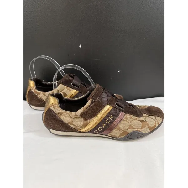 Coach Jenney Women's Brown Casual Sneakers Size 8.5M SKU 6101 - Image 2