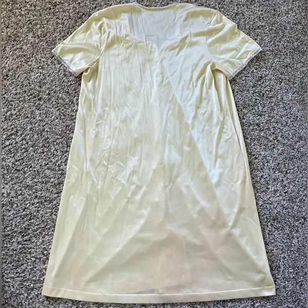 Vintage Yellow Floral Embroidery Housedress - Image 6
