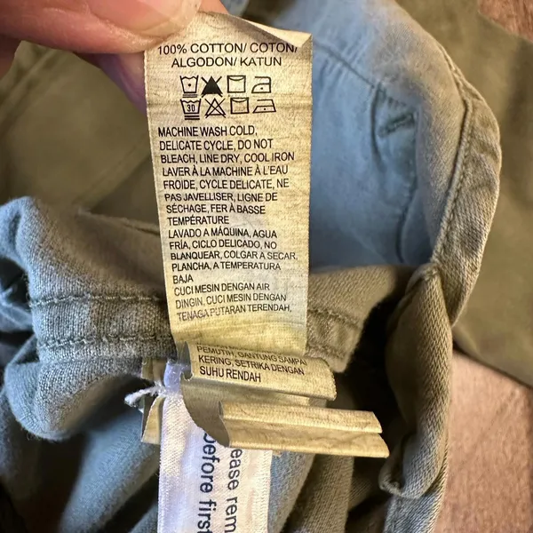 Lucky Brand Jacket Womens Small Army Green Utility Military Pockets Full Zip - Image 6