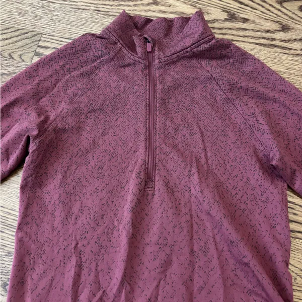 Lululemon Women's Maroon Quarter-Zip Pullover - Image 2