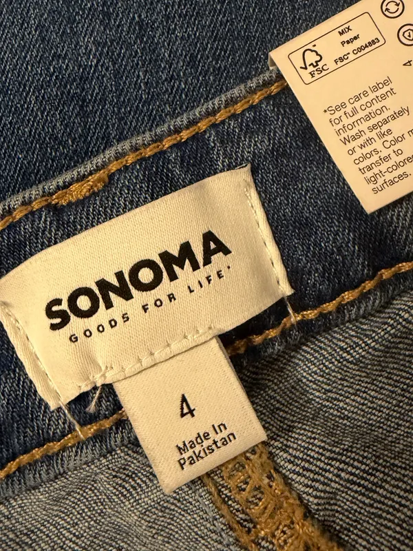 Sonoma Mid-Rise Straight Leg Blue Jeans - Image 4