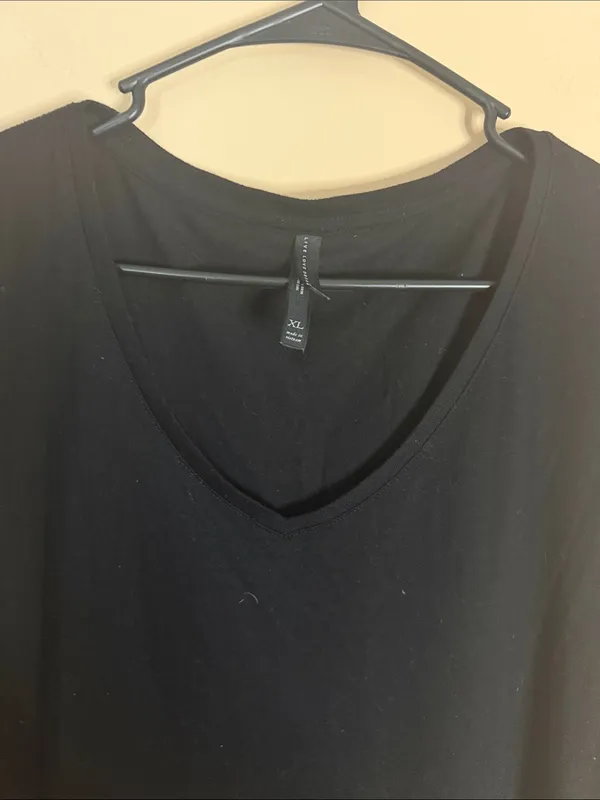 Women's Black V-Neck Long Sleeve Top - Unbranded - Image 3