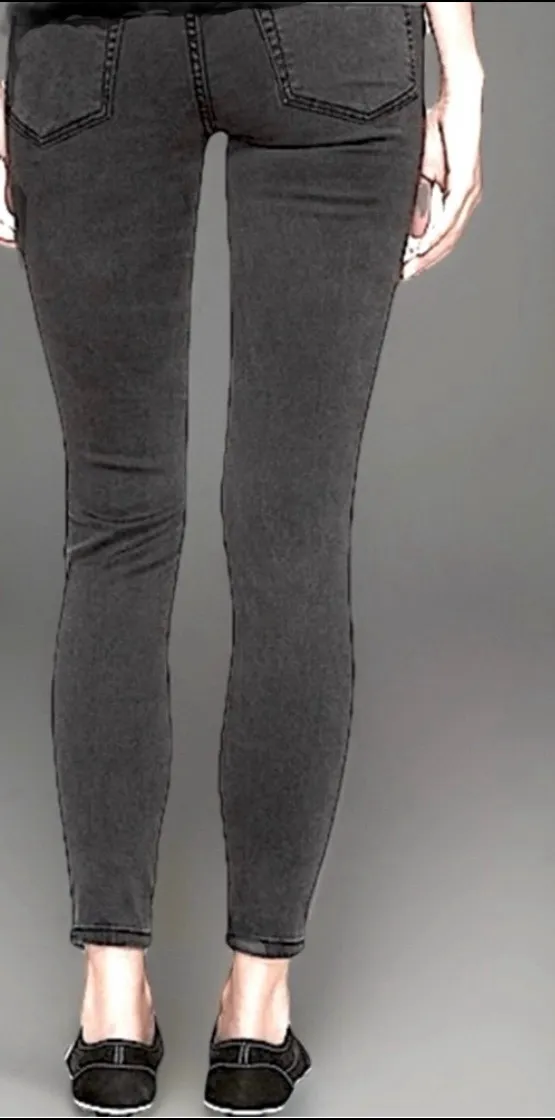Free People High Rise Busted Skinny Stretch Carbon Jeans, 27 inseam/32 waist - Image 9