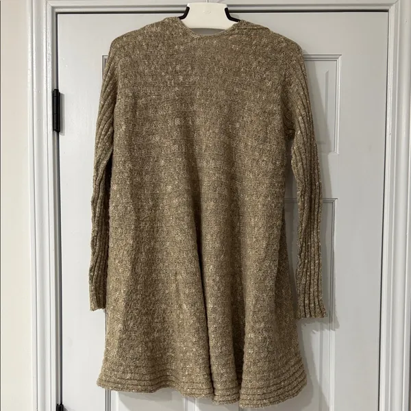 Free People Cozy Tan Women's Sweater Beached Shelled Size XS Oversized - Image 6
