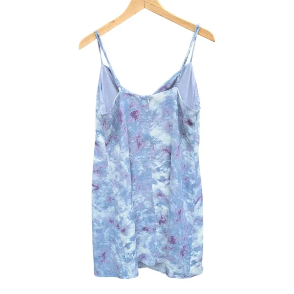 ASTR The Label Purple Marble Print Cowl Neck Spaghetti Strap Mini Dress‎ XL - Image 9