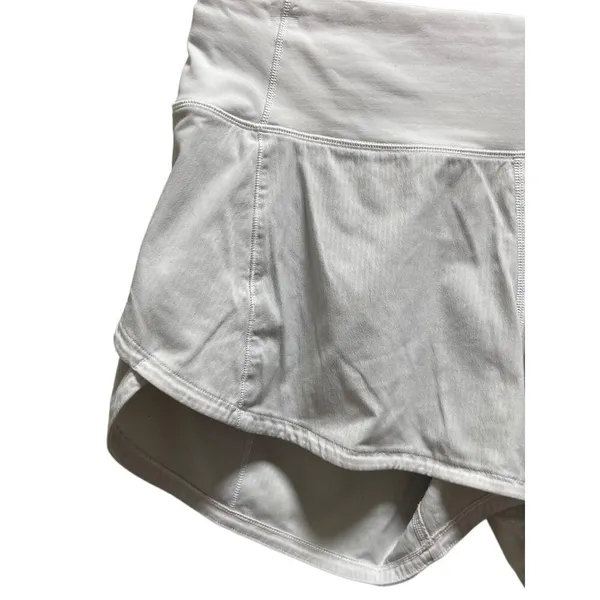 Lululemon Speed Up Shorts Long 4” Updated Fit Light Gray Size 4 Workout Gym Cute - Image 6