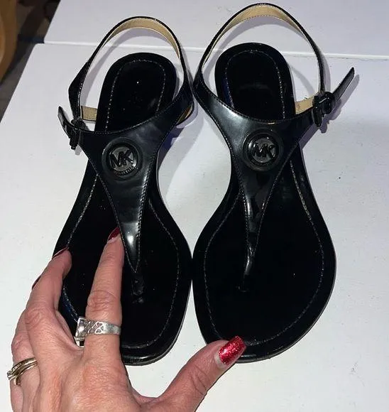 Michael Kors, Ramona, black wedges 6M - Image 2