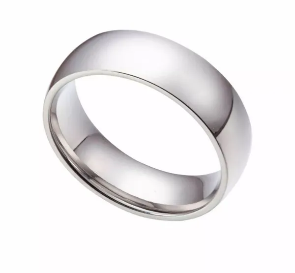 6mm Silver Stainless Steel Ring - Image 2