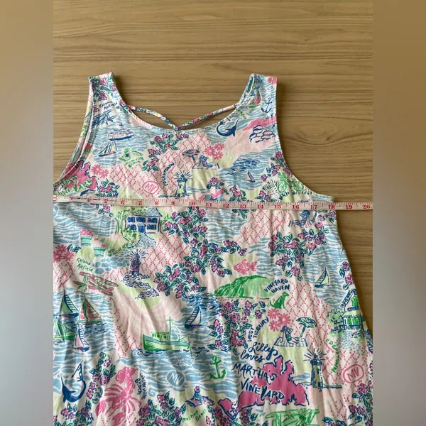 Lilly Pulitzer Floral Print Dress with Gold Accents - Image 6