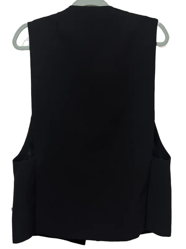 Zara Collection Black Oversized Waistcoat Vest with Vents M - Image 7
