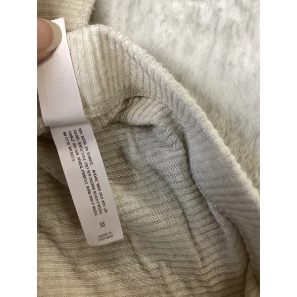 Auden Women Oat Beige Ribbed Knit Pajama‎ Jogger Pants 3X K86GGG….. - Image 5