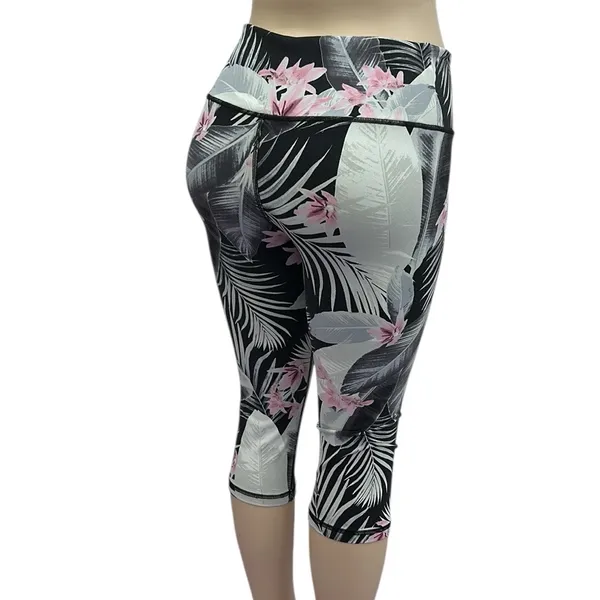 Victorias Secret Knockout Sport Crop Floral Print Leggings Womens Medium - Image 2
