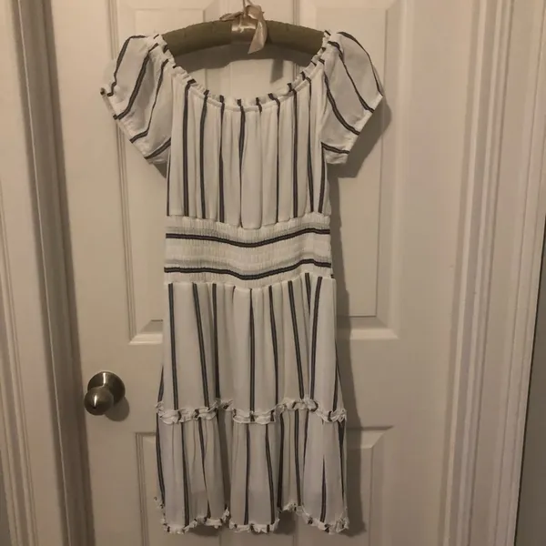 American Eagle NWT Striped off the Shoulder Dress - Image 4