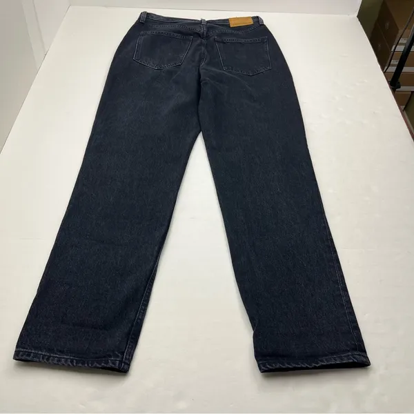 Aritzia Denim Forum The BF High Rise Loose 28L SZ 26 Black Denim Jean Button Fly - Image 15