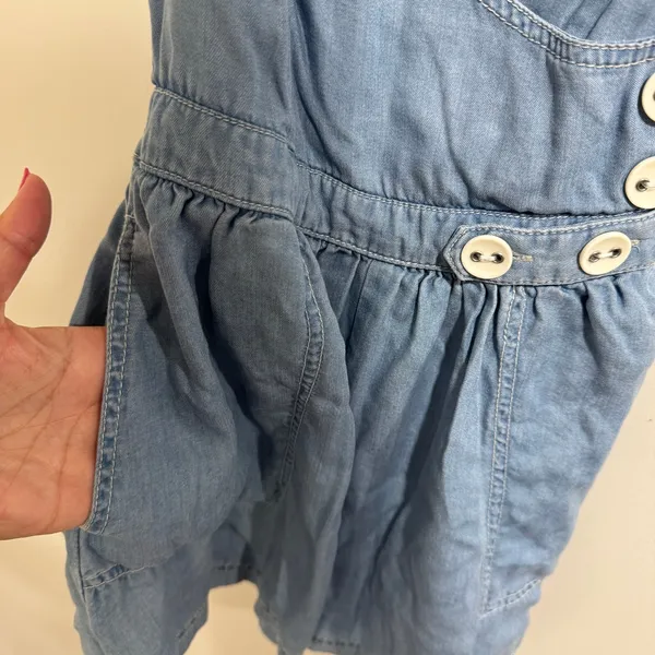 Urban Outfitters Womens Blue Denim Lyocell Romper Wrap Overalls Size XS - Image 6