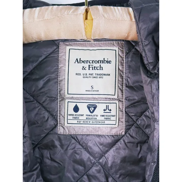 Abercrombie & Fitch Lightweight Hooded Puffer Jacket Womens S Black Packable - Image 4