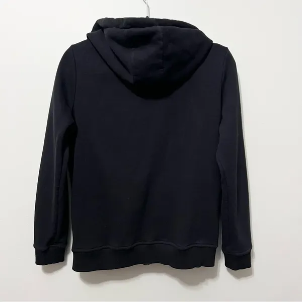 Primark Cares Black Zip Up Drawstring Hoodie Sweatshirt Size USA S - Image 2