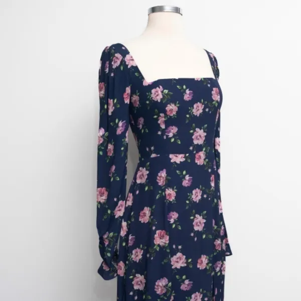 Sau Lee - Marianne‎ Floral Puff Sleeve Midi Dress. - Image 11