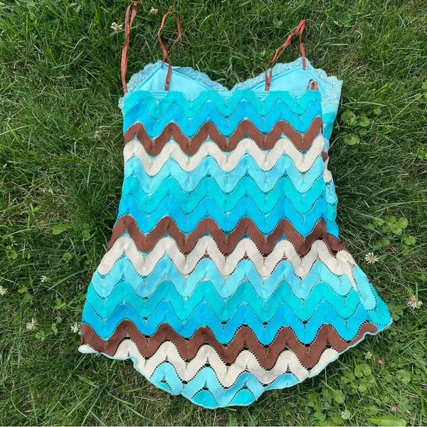 Rampage Y2K Mermaid Crochet Tank - Image 3