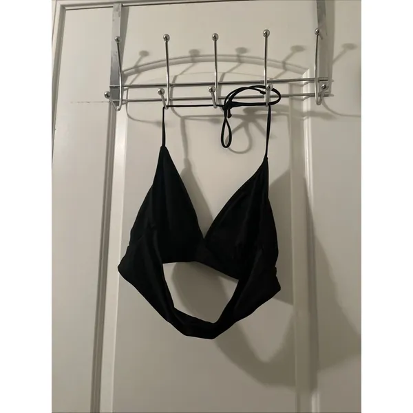 Women's Size 1XL Black Swim Top Tie Back Spaghetti Straps - Image 10