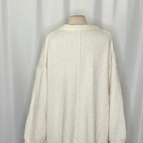 Revolve FREE PEOPLE Brookside Tunic Sweater‎ Ivory Slouchy Solid Scoop Large - Image 10