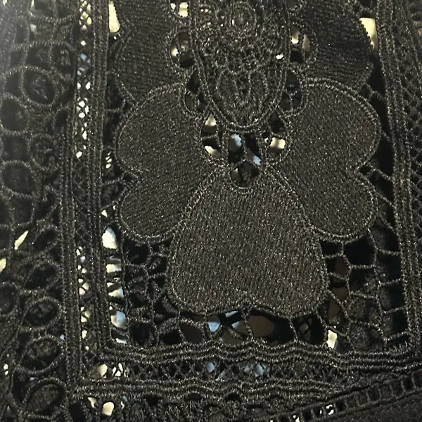 Lovestitch Black lace tie in front top size s‎ (oversized)boho whimsy goth - Image 6