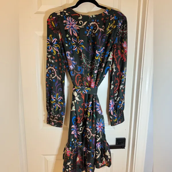 Tory Burch Printed Silk‎ Twill Shift Dress, Size 10 - Image 7
