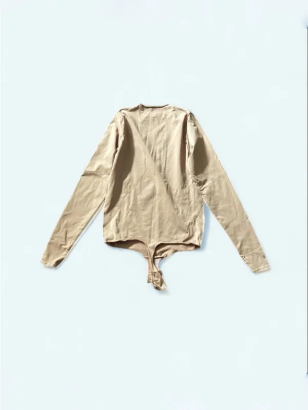 Skims Essentials Crewneck Bodysuit Long Sleeve Nude Size Small / Medium Shaping - Image 4