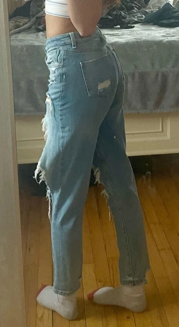 Garage Jeans Ripped Girlfriend light wash - Image 3