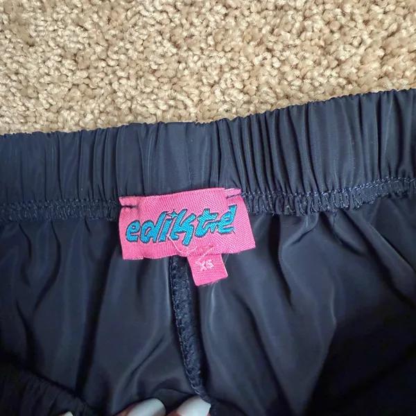 Edikted Remy‎ Tie Detail Track Pants Navy Blue White Size XS - Image 5