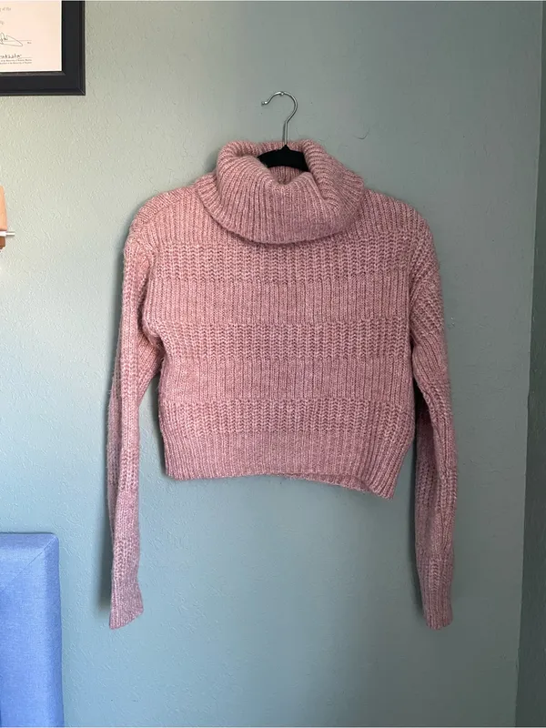 Urban Outfitters BDG Mauve Roll Neck Knitted Jumper Sweater Size S Turtleneck - Image 4