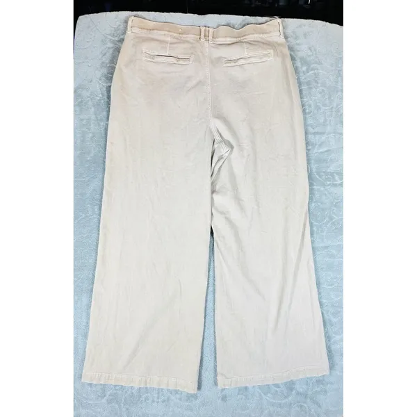 American Eagle Women 18 Super High Rise Wide Leg Baggy Pants Pleats Drape Hippie - Image 6