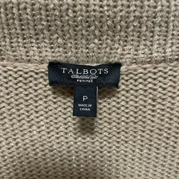 Talbots Women's Tan Cardigan Sweater - Image 4
