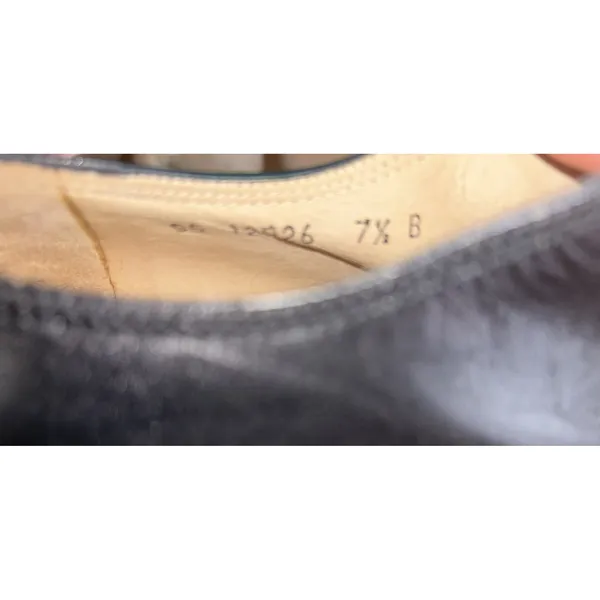 Vintage Martinez Valero Black Leather Front Zip Pumps Heels Spain 80s 90s7.5 B - Image 8
