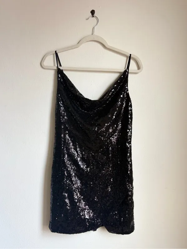 Urban Outfitters Black Sequins Mini Dress - Image 2