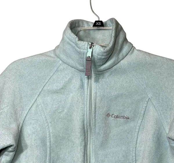 Columbia Jacket Womens Medium Light Blue XL6445 Full Zip Fleece Outdoors Hiking - Image 10