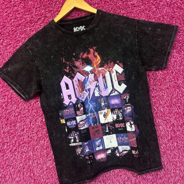 AC/DC Album Cover Arts Through The Years Hard Rock Tee M - Image 3