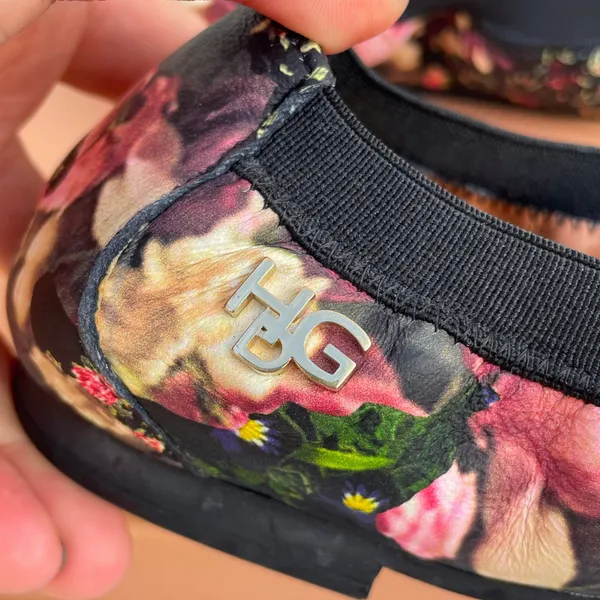 Givenchy rose floral-print camouflage elasticated ballet flats size 36.5 US 6 - Image 6