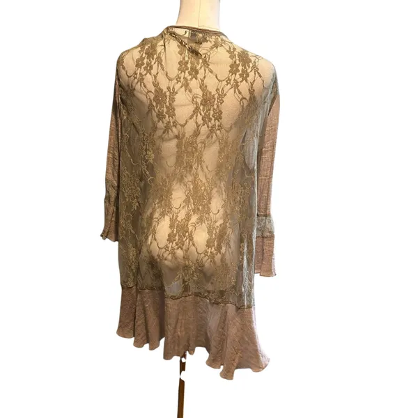 Shawl Open Lace Back Gauze SZ 1X J GEE Oversized Top Drapery Victorian Coquette - Image 7