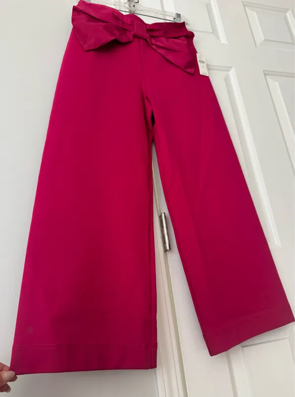 Anthropologie Maeve The Colette Bow-Waist Crop Wide-Leg Pants, Size 25 - Image 10