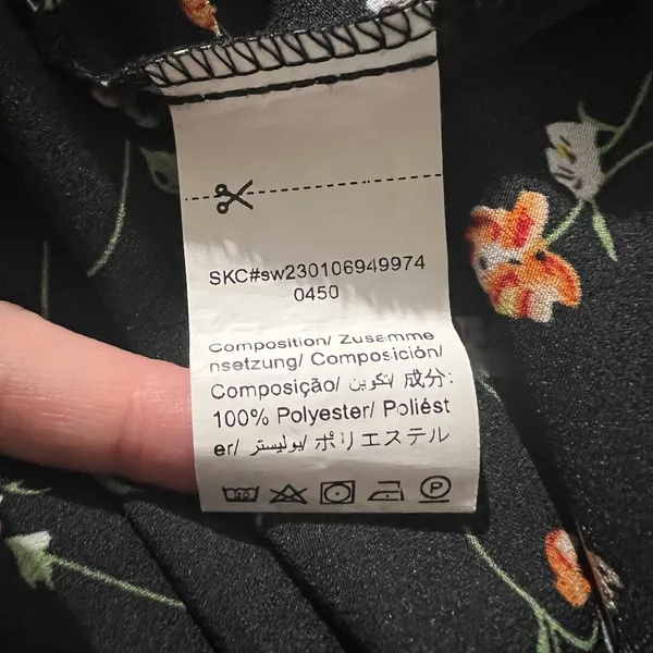 Milkmaid Maxi Dress Womens XL Black‎ Floral Feminine Smocked Puff Short Sleeve - Image 10