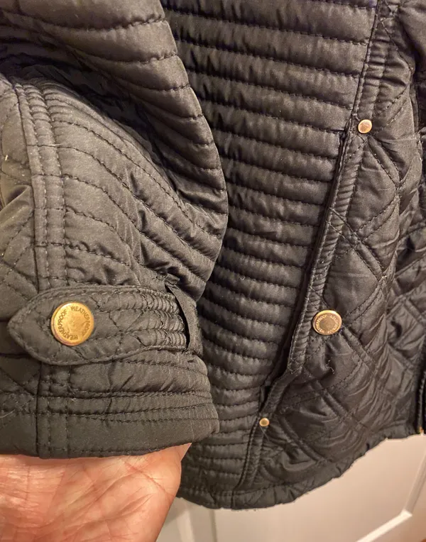 Weatherproof Black Quilted Hooded Jacket - Image 3