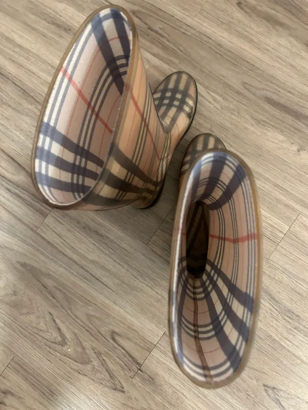 Burberry Rain Boots - Check Print - Image 4