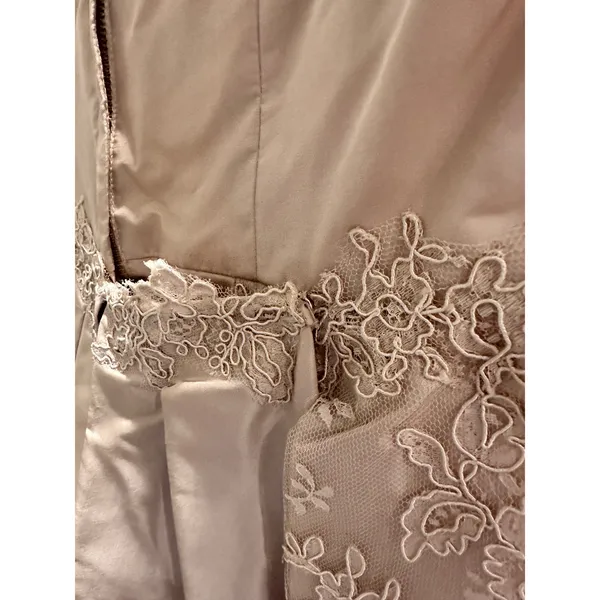 Vintage Inspired Lace Tea Length Dress Bateau‎ Neck Bridal Cocktail XXS - Image 7